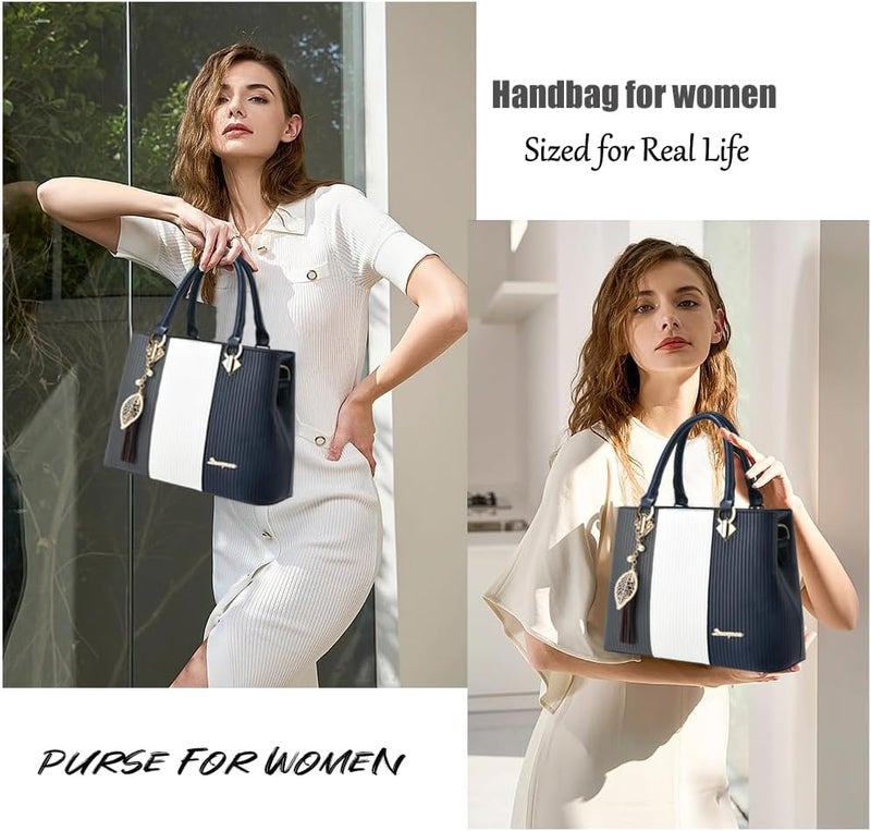 SiMYEER Purses and Handbags for Women Leather Tote Shoulder Bag Medium Satchel Purse Top Handle Bags for Ladies - Image 3